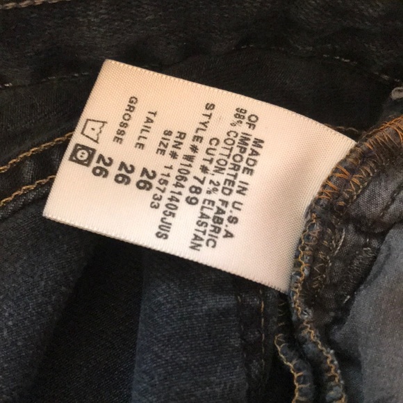 Gold Sign cigarette leg black jeans size 26 - Picture 3 of 7